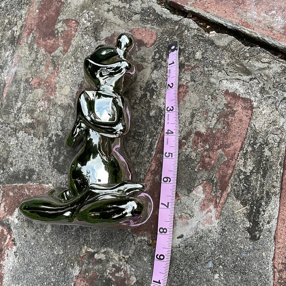 Ceramic Mirror Chrome Cute Whimsical Yoga Frog - Picture 8 of 12